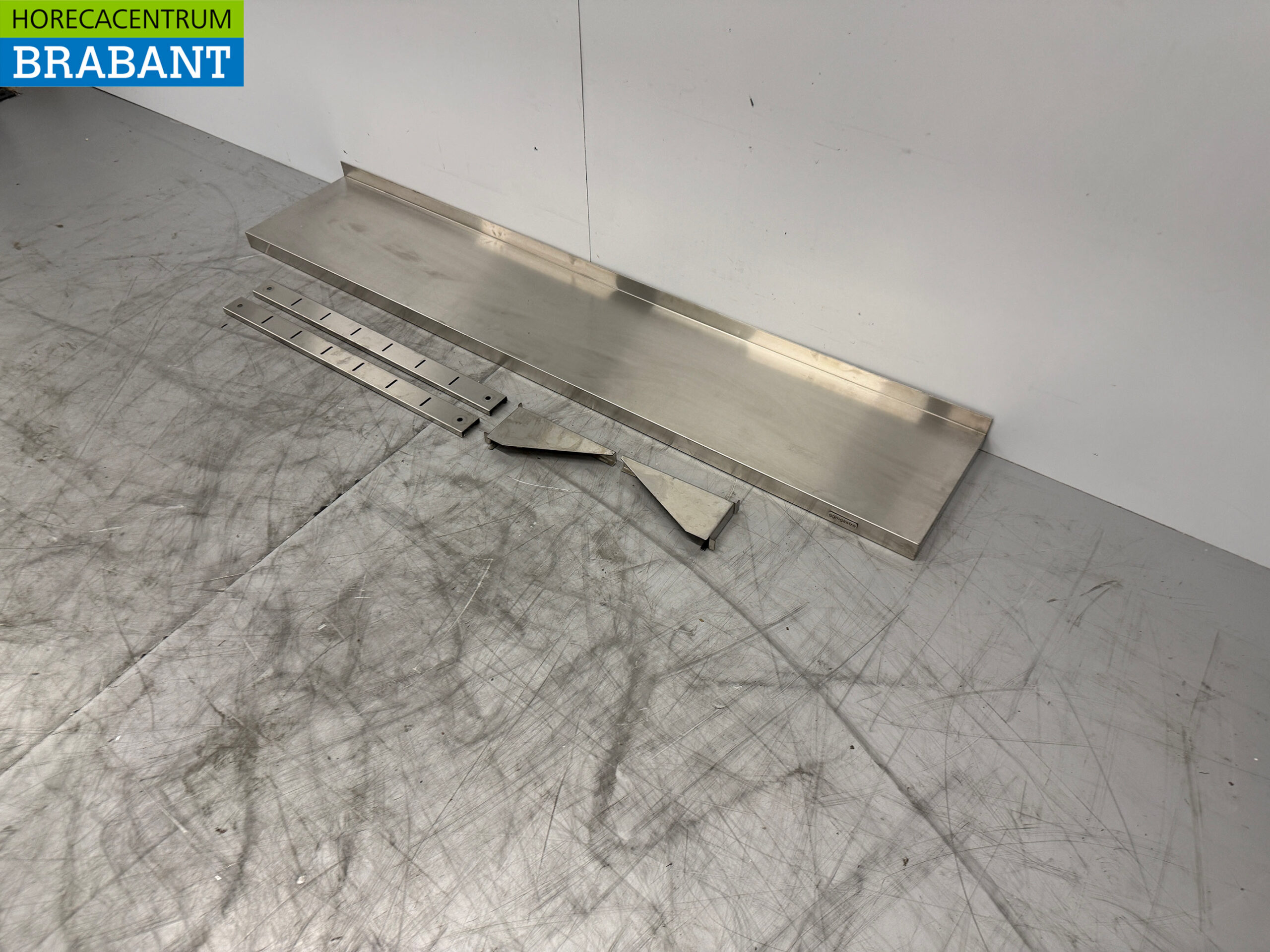 RVS Wandschap 160 x 30 cm Horeca - Afbeelding 2