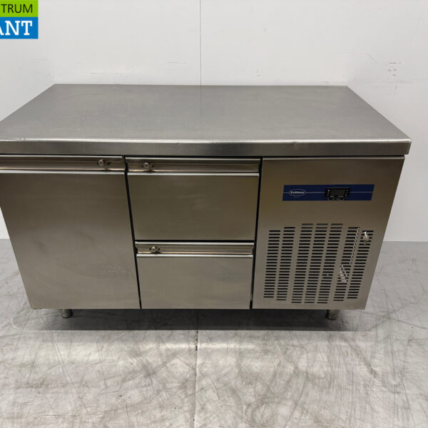 RVS Rubbens Koelwerkbank 1 Deur en 2 Laden 132 cm 230V Horeca