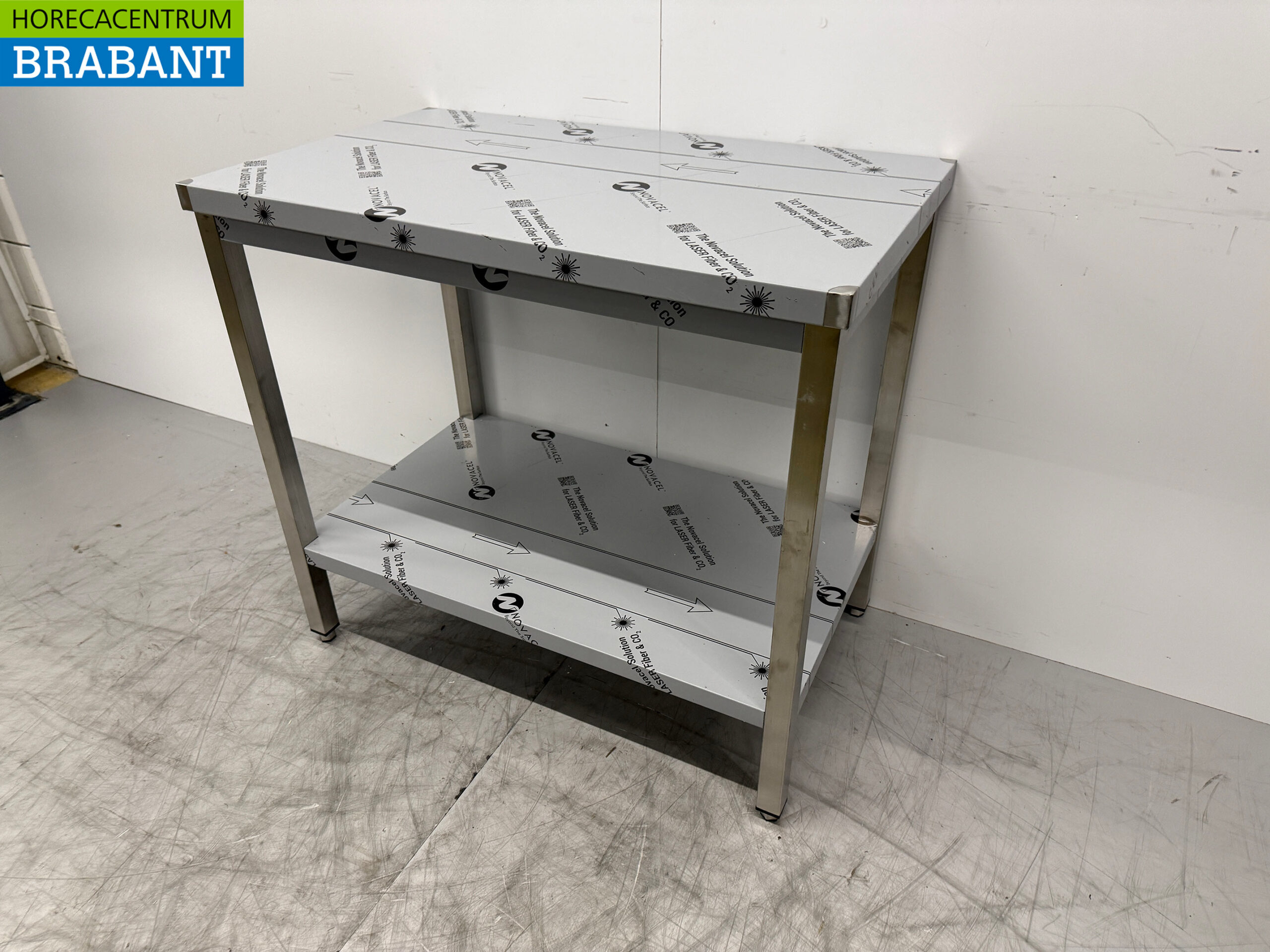 RVS Werktafel met onderschap 100 x 60 x 91 cm Horeca - Afbeelding 2