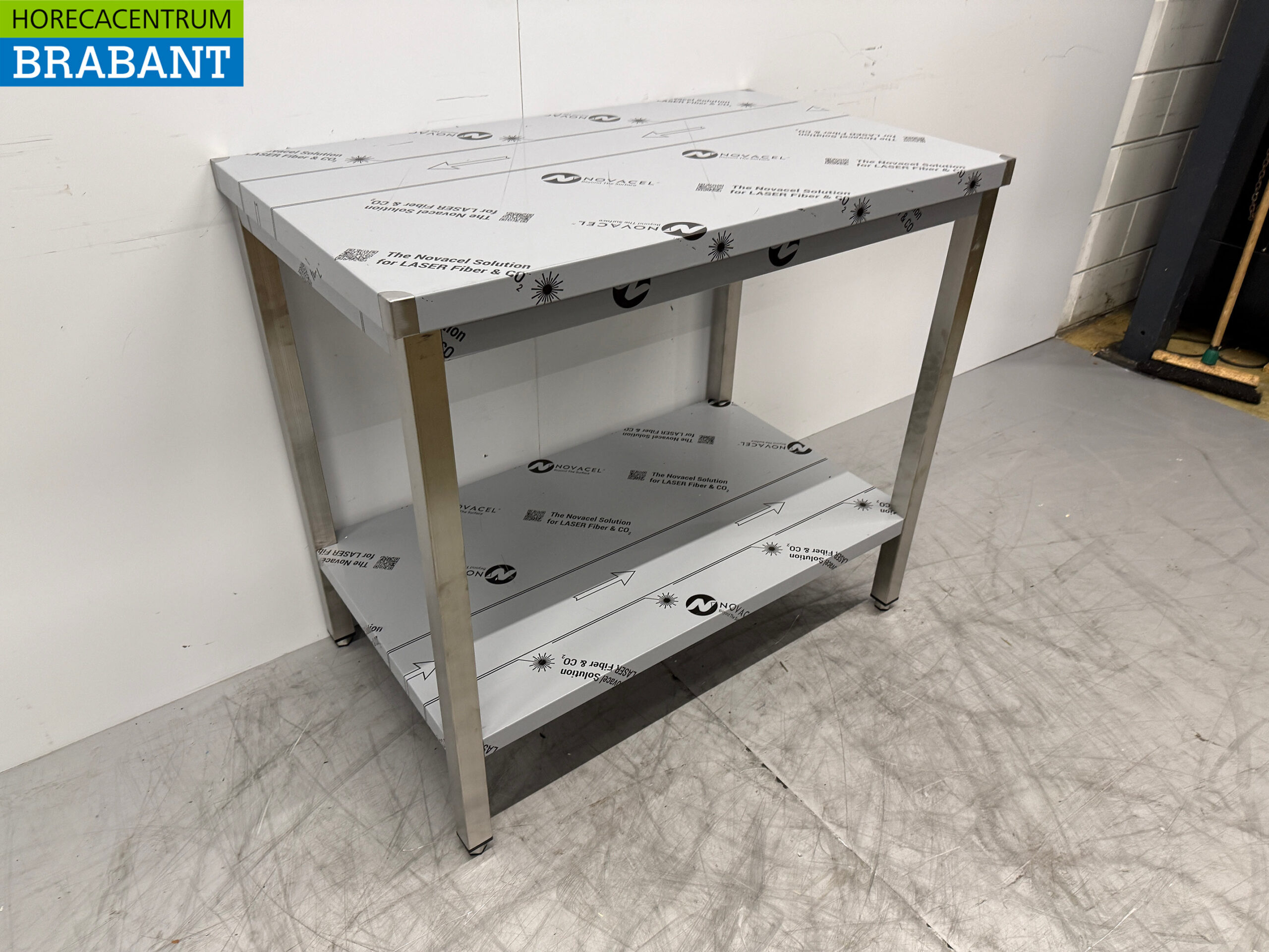 RVS Werktafel met onderschap 100 x 60 x 91 cm Horeca - Afbeelding 3