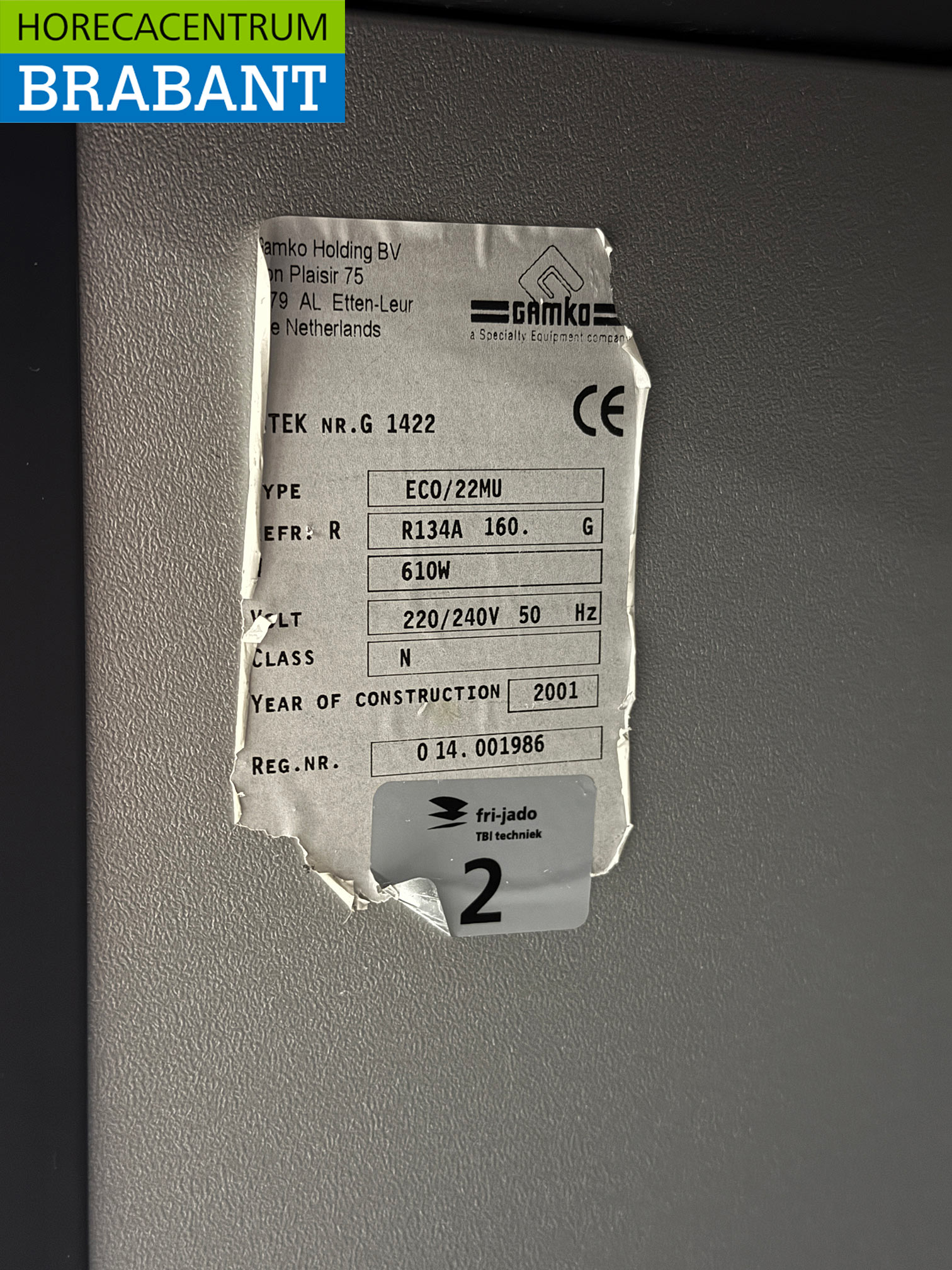 Gamko Barkoeling 2 Deuren 146 cm 230V Horeca - Afbeelding 5