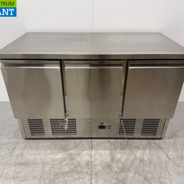 RVS Gastro-Inox Koelwerkbank 3 Deuren 136,5 cm 230V Horeca