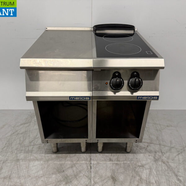 RVS Metos 2 Pits Keramische Kookplaat 80 cm 400V Horeca