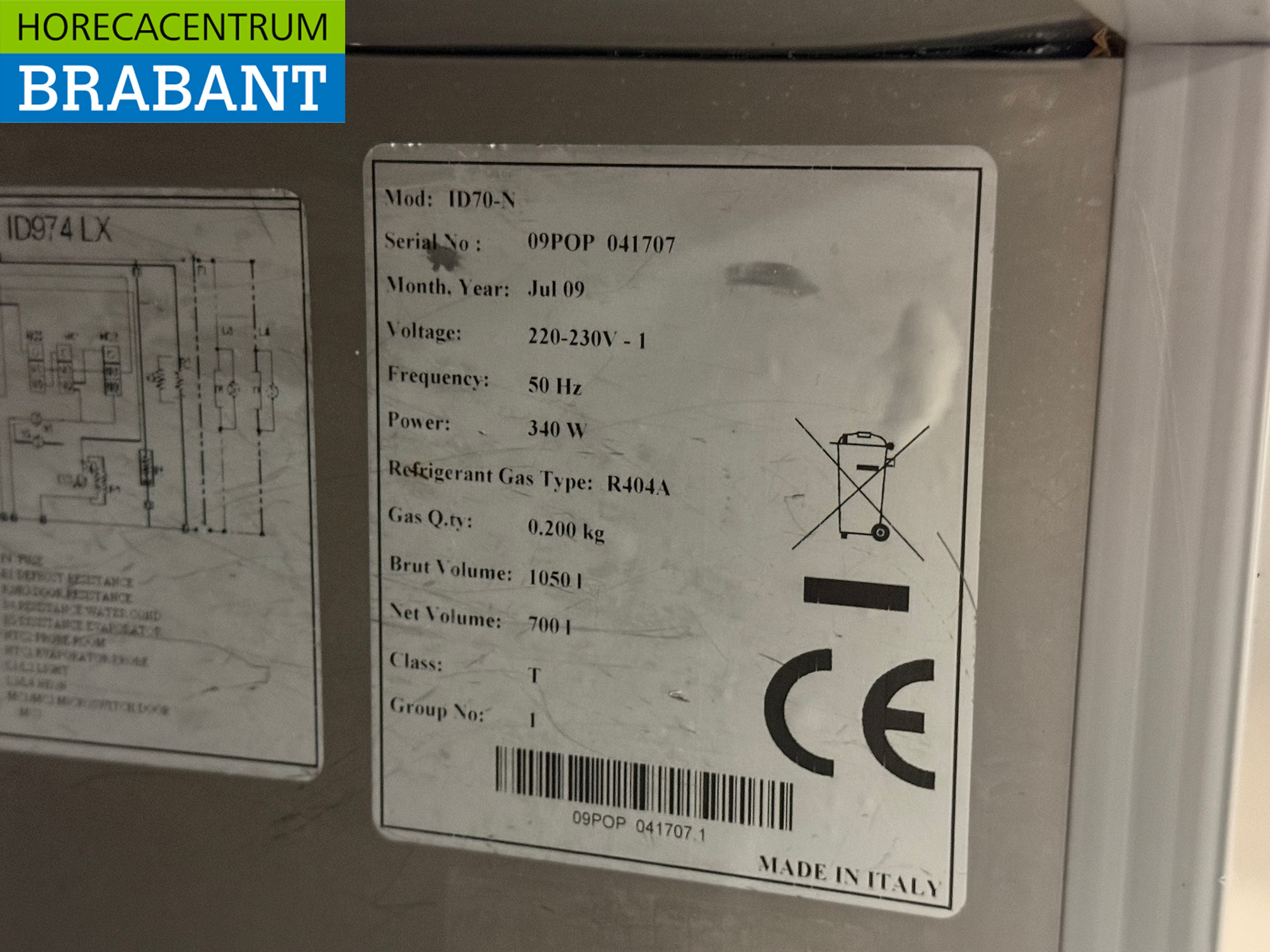 RVS Diamond Koeling 700 liter 230V Horeca - Afbeelding 5