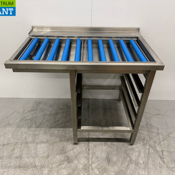 RVS Afvoertafel Rollenbaan T.B.V. Doorschuifvaatwasser 106,5 x 71 x 89 cm Horeca