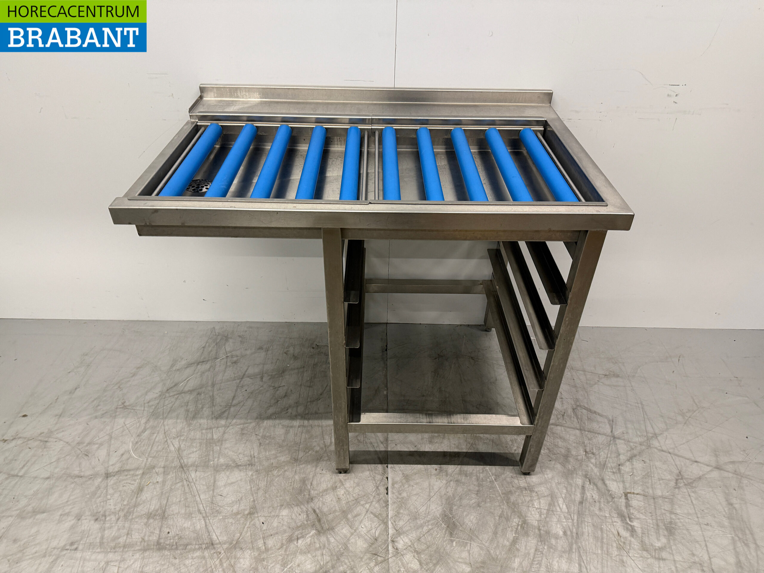 RVS Afvoertafel Rollenbaan T.B.V. Doorschuifvaatwasser 106,5 x 71 x 89 cm Horeca