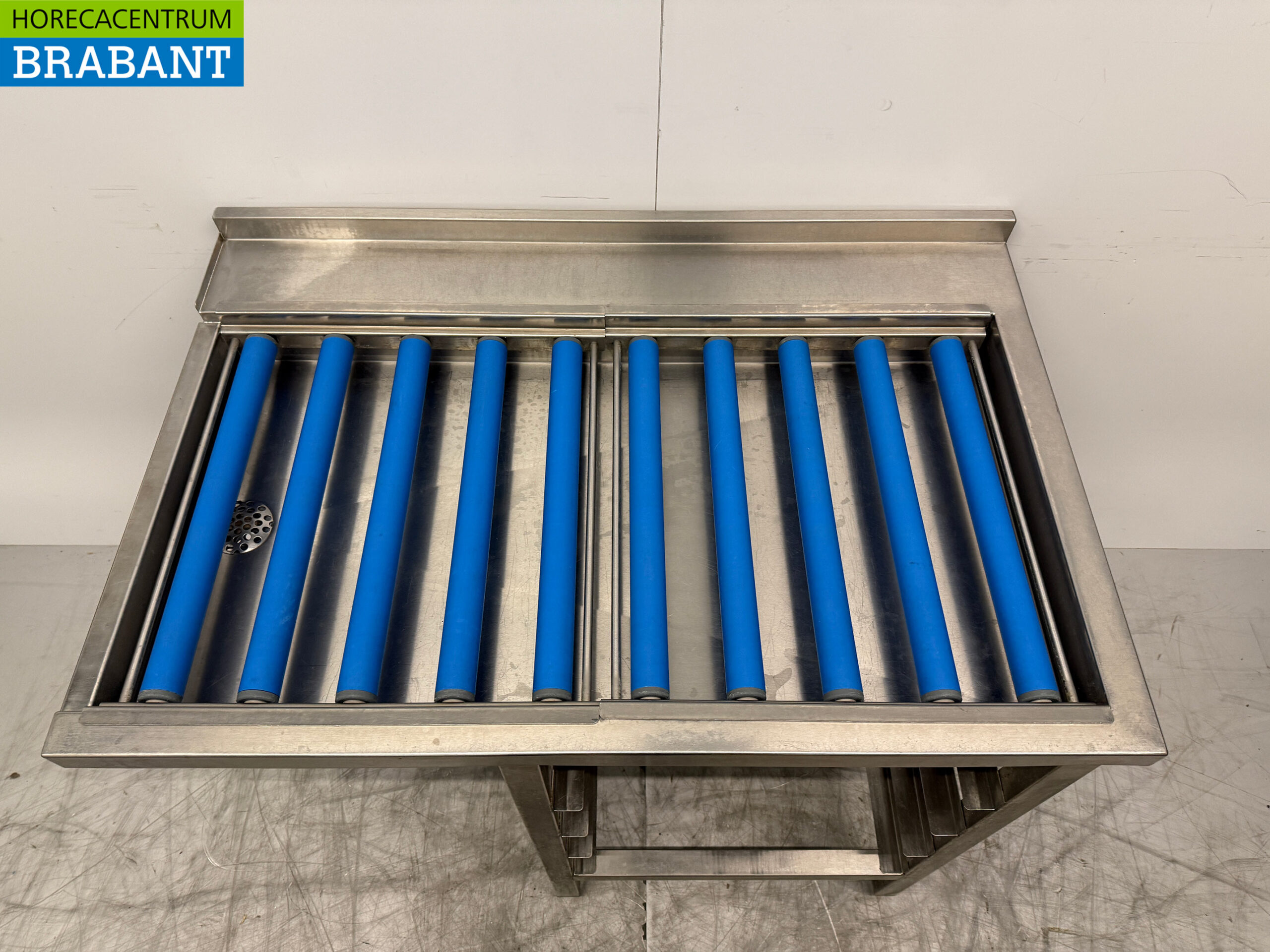 RVS Afvoertafel Rollenbaan T.B.V. Doorschuifvaatwasser 106,5 x 71 x 89 cm Horeca - Afbeelding 4