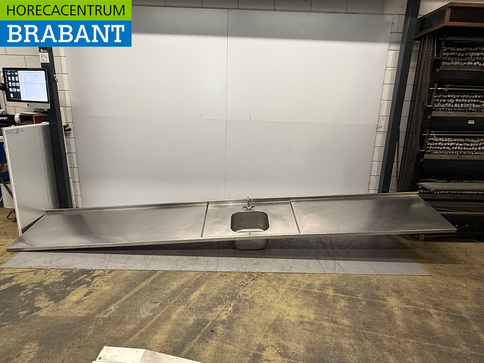 RVS Spoelblad Spoelbak Met Kraan 449 x 70 cm Horeca