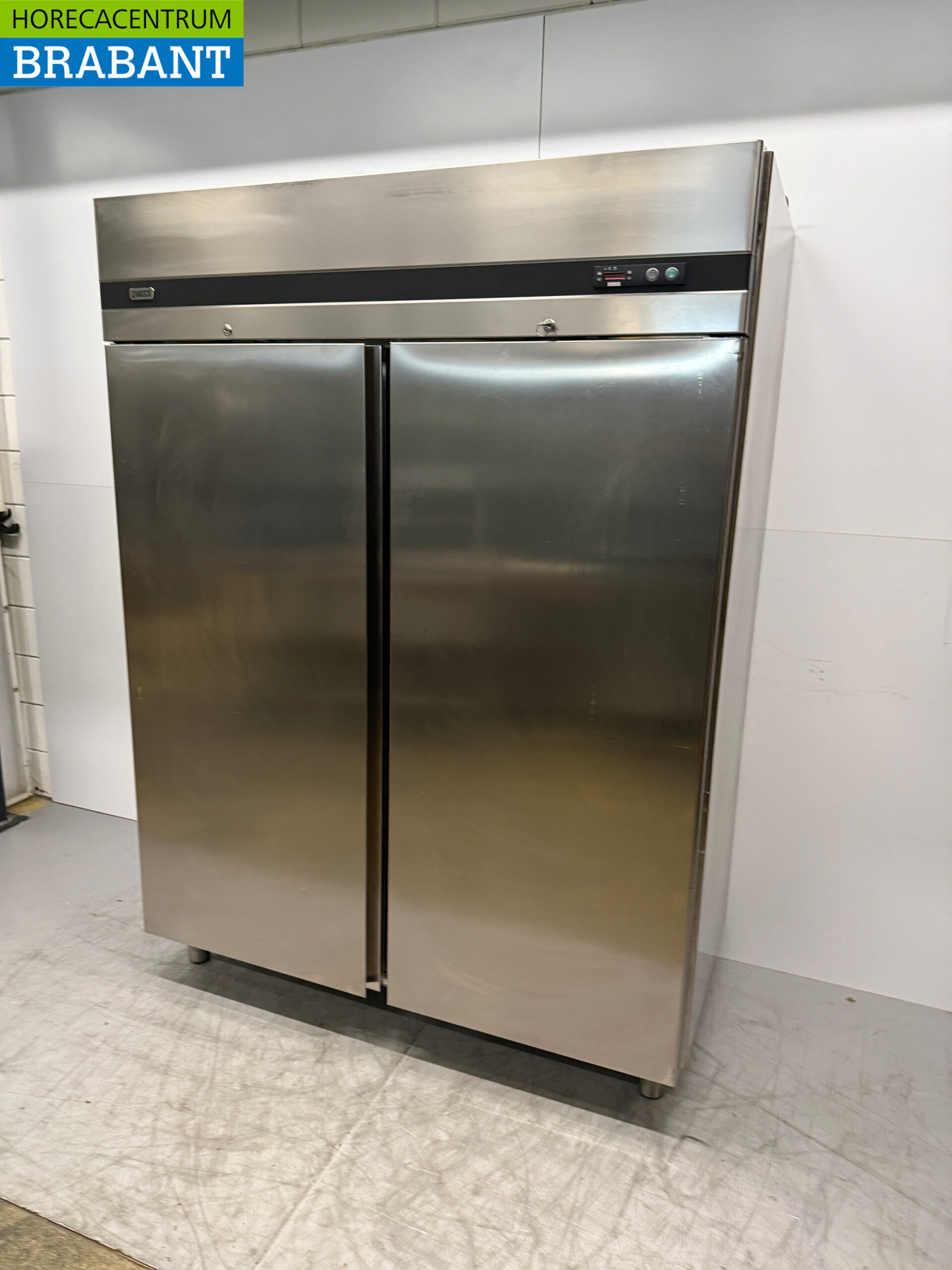 RVS Zanussi Dubbeldeurs Koeling 1300 liter 230V Horeca - Afbeelding 2