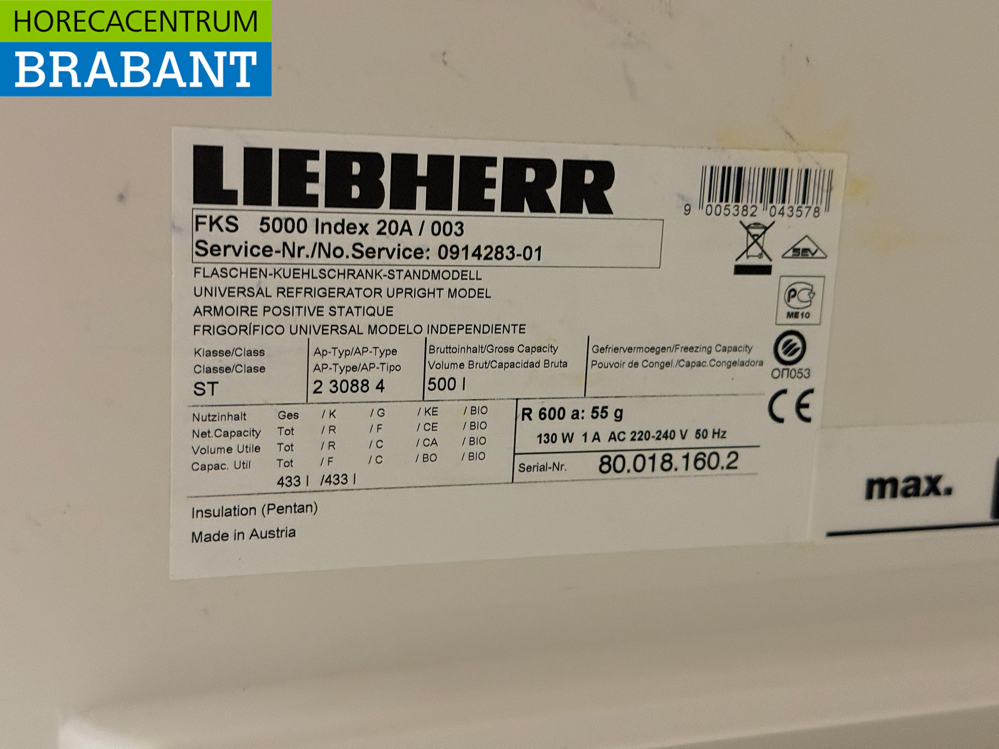 Liebherr Koeling 500 liter 230V Horeca - Afbeelding 5