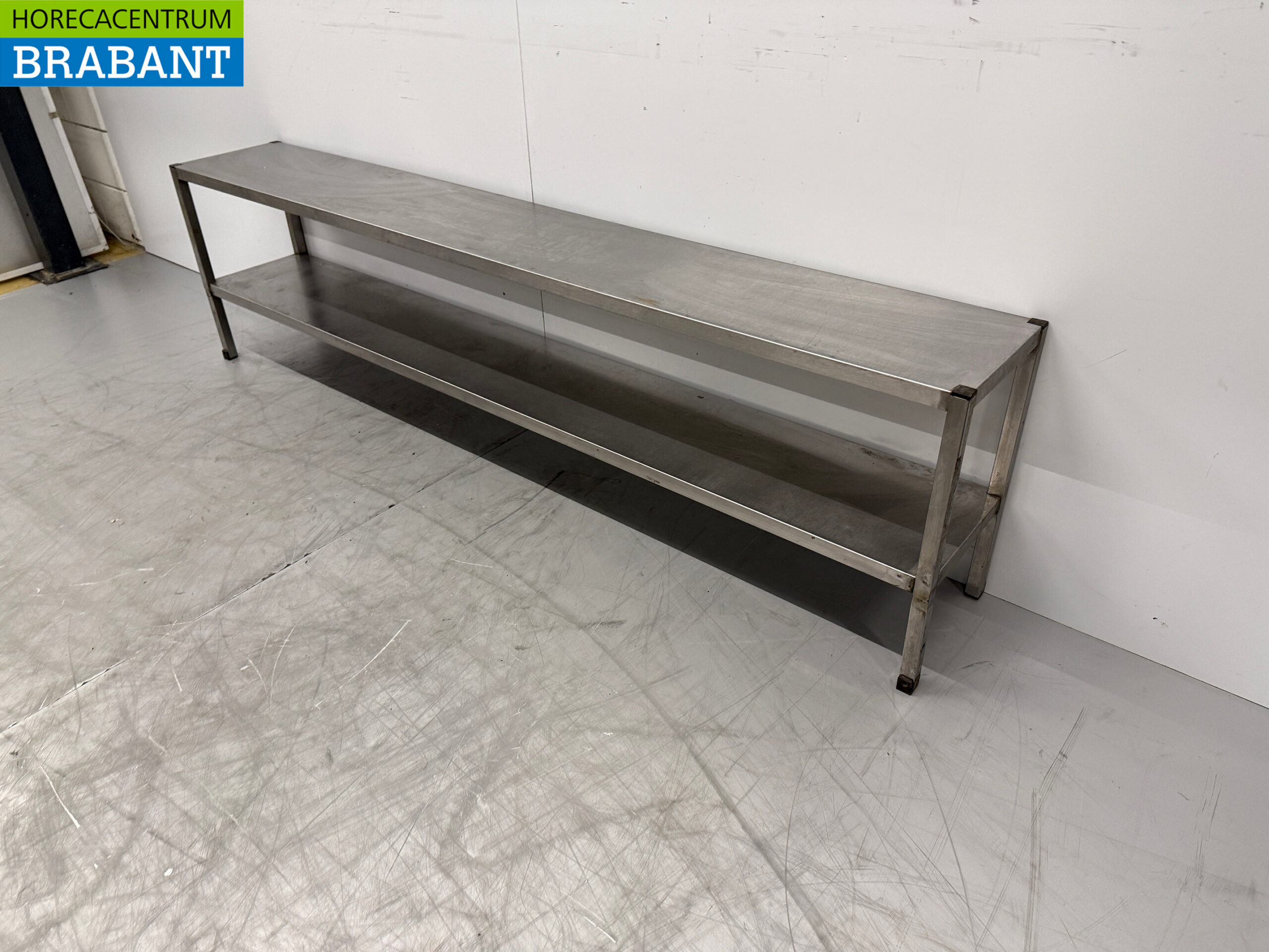 RVS Dubbele Etagere Brug 200 x 30 x 52 cm Horeca - Afbeelding 2