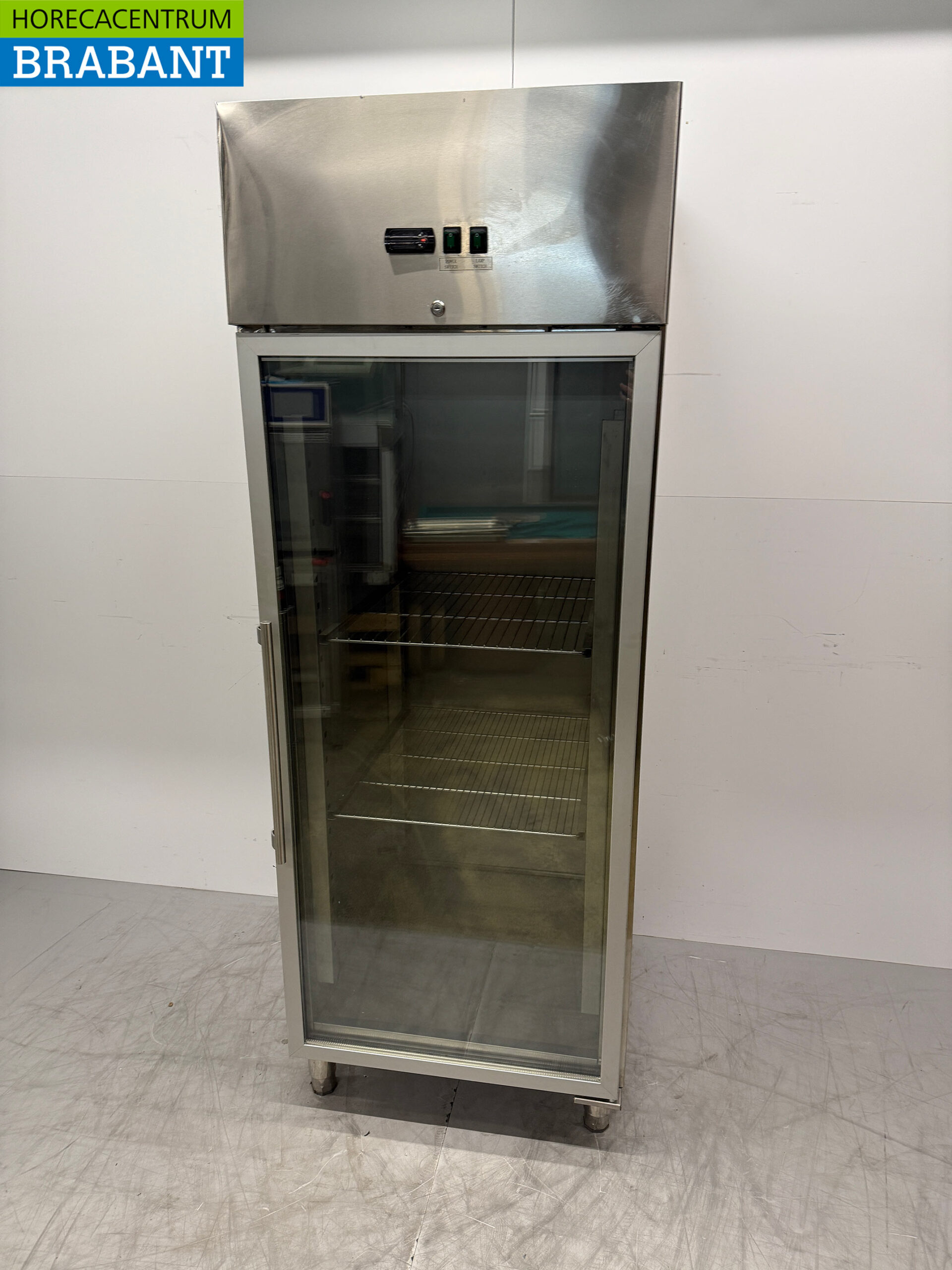 RVS Glasdeur Vriezer 650 liter 230V Horeca