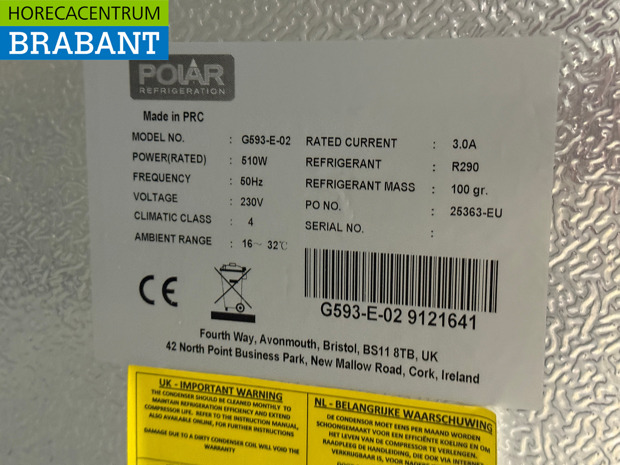 RVS Polar Verrijdbare Vriezer 600 liter 230V Horeca - Afbeelding 6