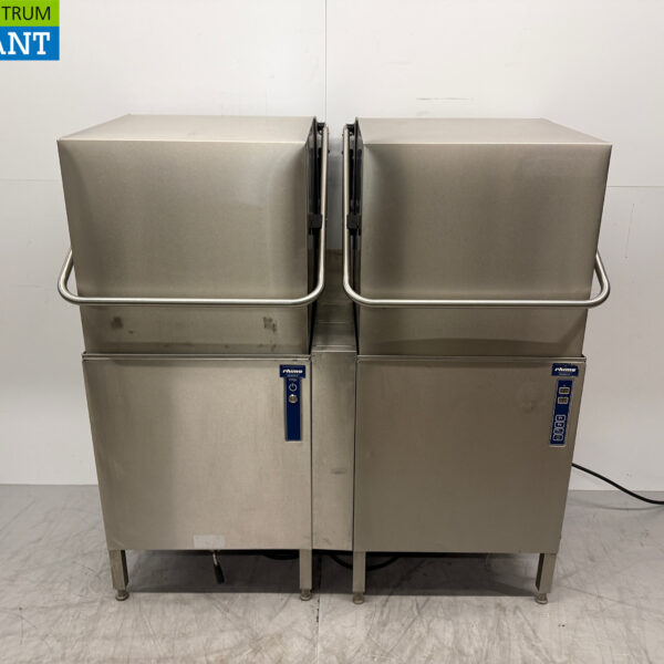 RVS Rhima WD-7 Doorschuifwasstraat met Voorwasser en Vaatwasser 400V Horeca