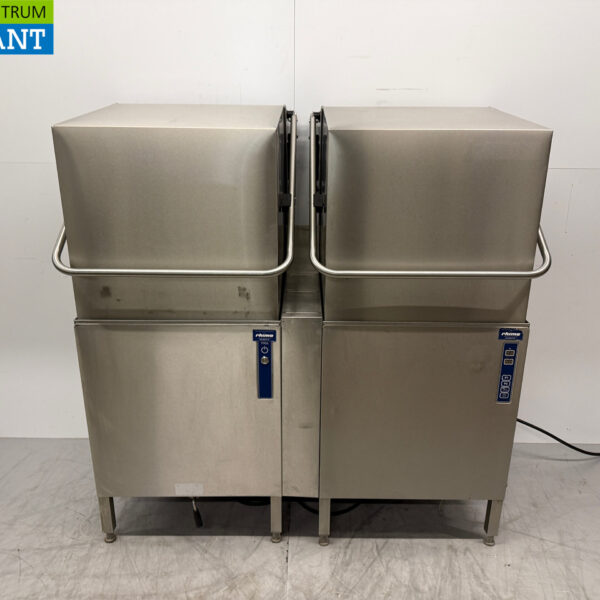 RVS Rhima WD-7 Doorschuifwasstraat met Voorwasser en Vaatwasser 400V Horeca