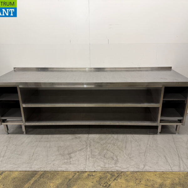 RVS Werktafel met onderschap 280 x 80 x 87 cm Horeca