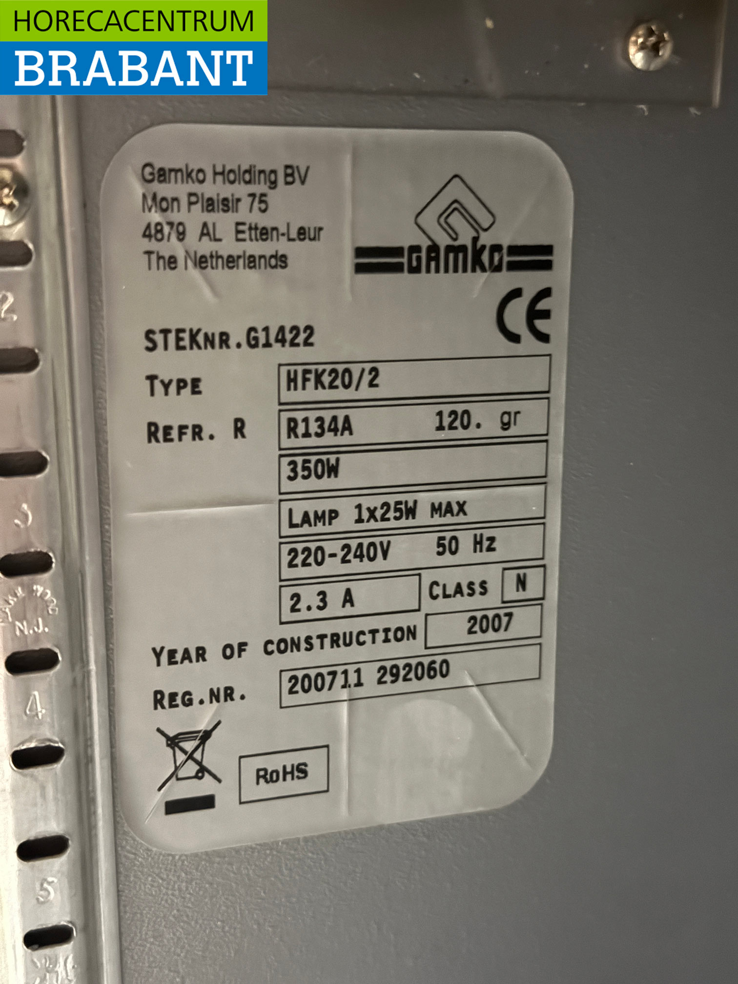 Gamko Barkoeling 1 Deur 55,5 cm 230V Horeca - Afbeelding 5