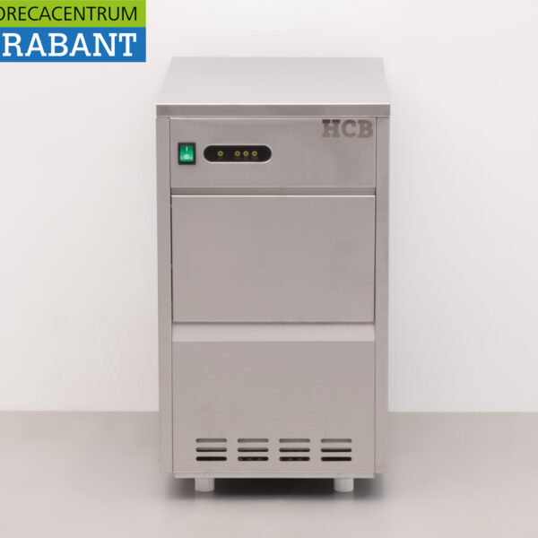 HCB RVS ijsblokjesmachine ijsklontjesmachine 24 kg p/d Bunkerinhoud 5 kg 230V Horeca