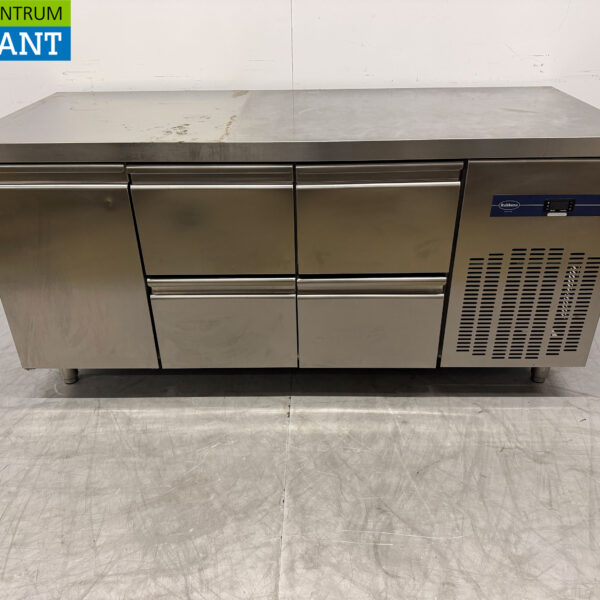 RVS Rubbens Koelwerkbank 4 laden en 1 deur 175,5 cm 230V Horeca