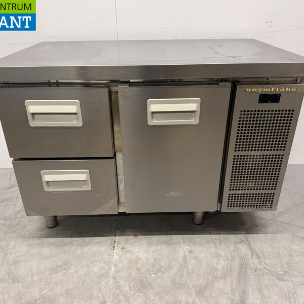 RVS Snowflake / Gram Koelwerkbank 1 deur en 2 laden 118 cm 230V Horeca