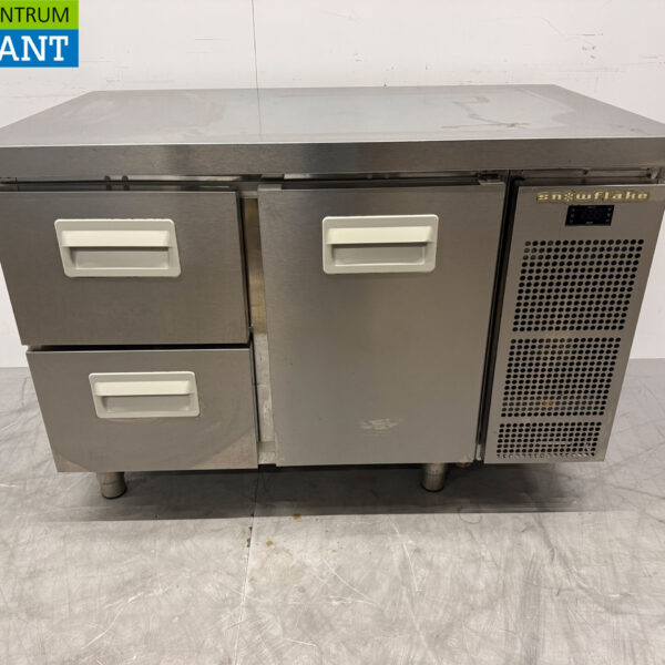 RVS Snowflake / Gram Koelwerkbank 1 deur en 2 laden 118 cm 230V Horeca