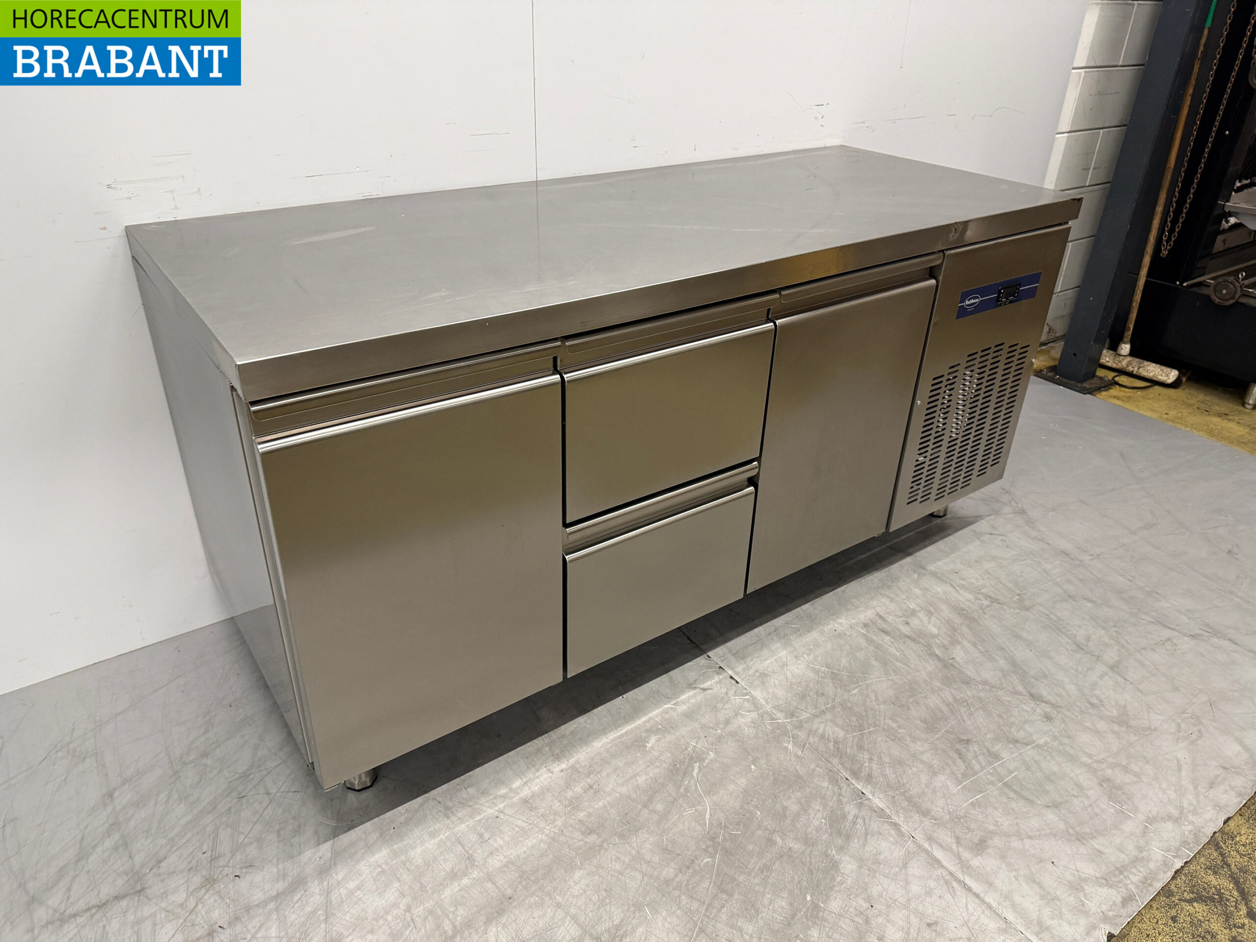 RVS Rubbens Koelwerkbank 2 Deuren en 2 Laden 175,5 cm 230V Horeca - Afbeelding 3