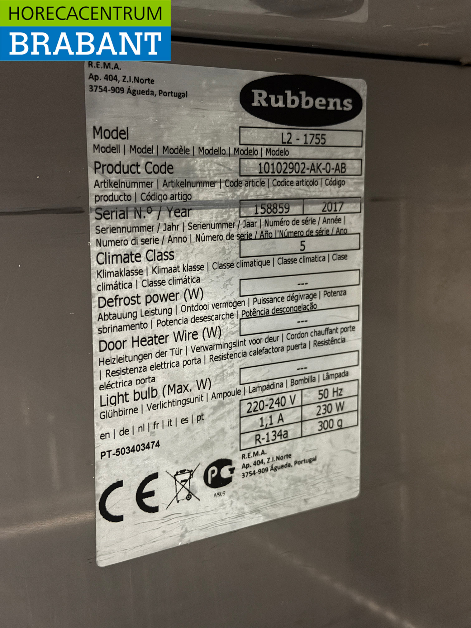 RVS Rubbens Koelwerkbank 2 Deuren en 2 Laden 175,5 cm 230V Horeca - Afbeelding 7