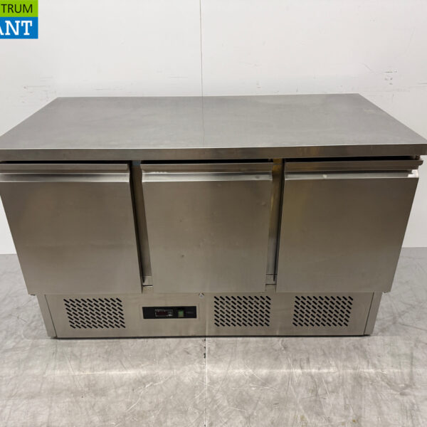 RVS Koelwerkbank 3 Deuren 137 cm 230V Horeca