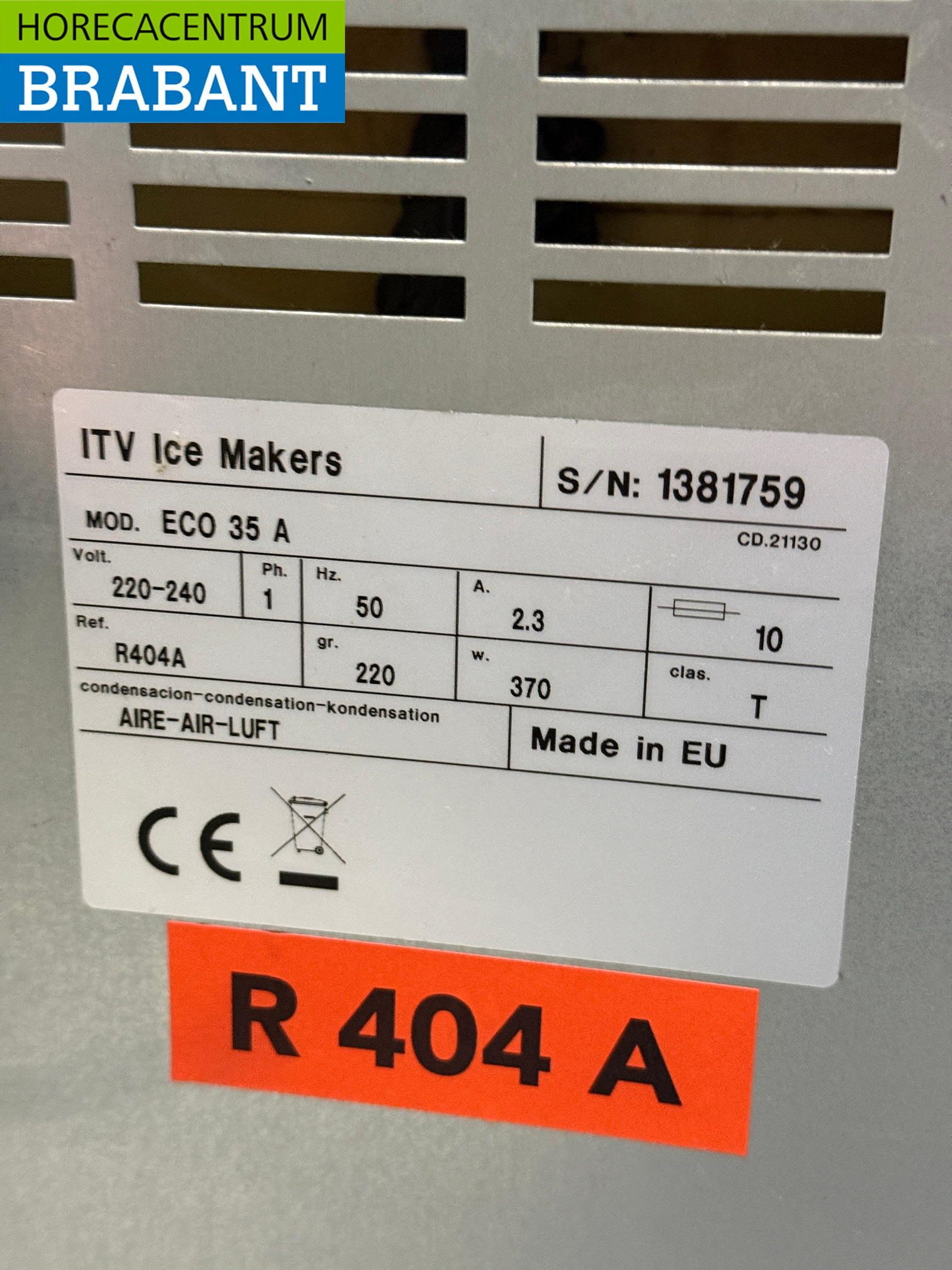 ITV ECO35A Ijsblokjesmachine 35kg per dag 230V Horeca - Afbeelding 6