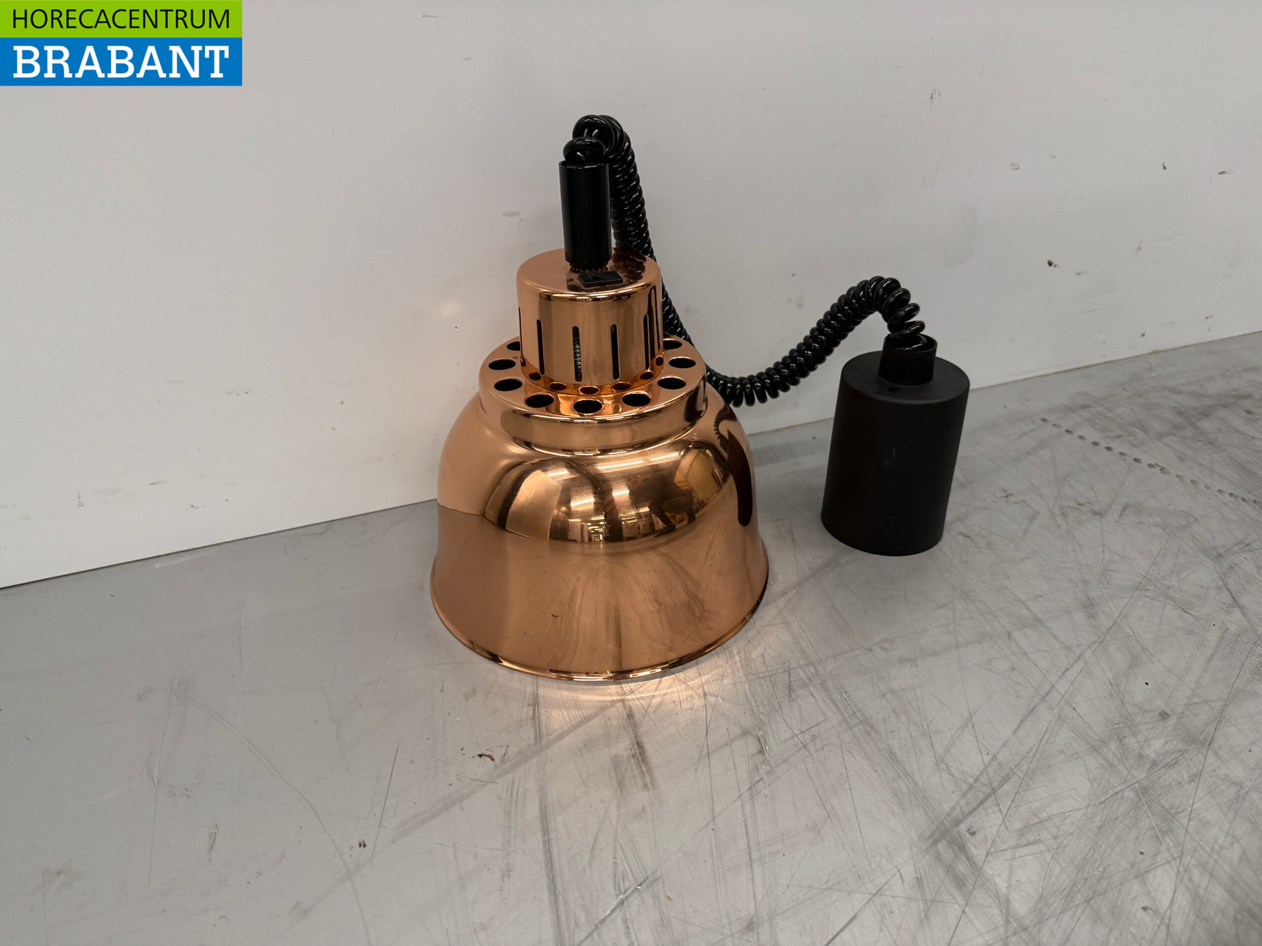 Scholl Koperen Warmtelamp Warmhoudlamp rond Brons 225 mm 250 watt 230V Horeca - Afbeelding 3