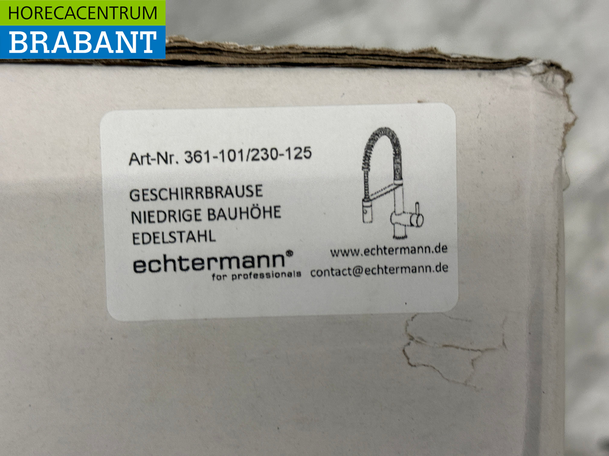 RVS Echtermann Voorspoeldouche Spoelkraan met eengreepsmengkraan mengkraan Horeca - Afbeelding 5