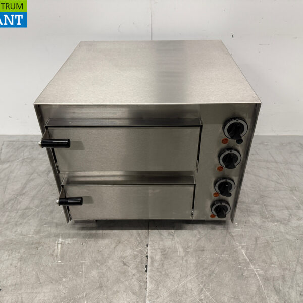 RVS Ascobloc Dubbele Pizzaoven 2 x 35 cm Steen 230V Horeca
