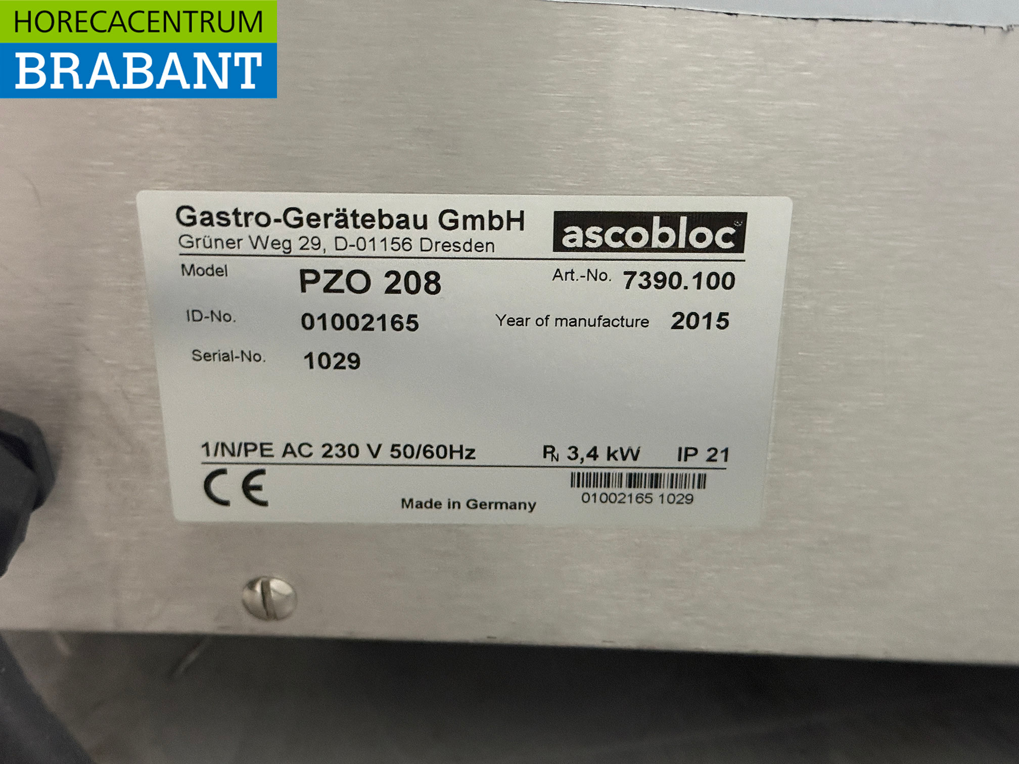 RVS Ascobloc Dubbele Pizzaoven 2 x 35 cm Steen 230V Horeca - Afbeelding 5