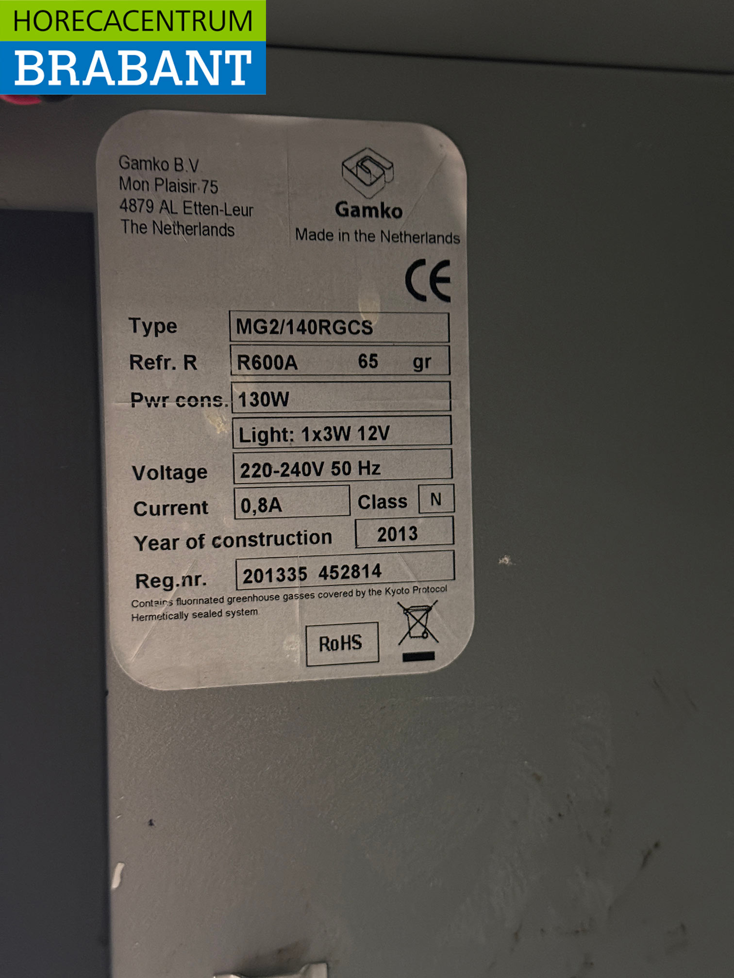 Gamko Glasdeurkoeling 60 cm 230V Horeca - Afbeelding 5