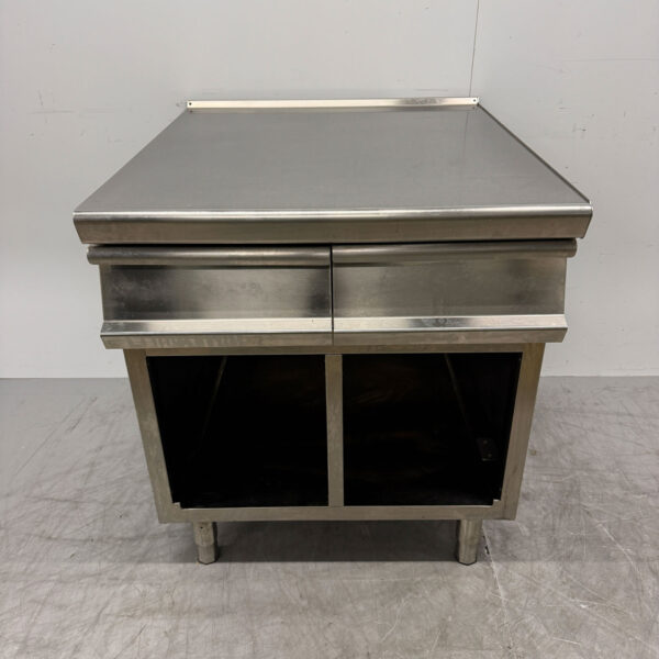 RVS Gico Werkunit Neutraal unit met 2 laden 80 cm Horeca