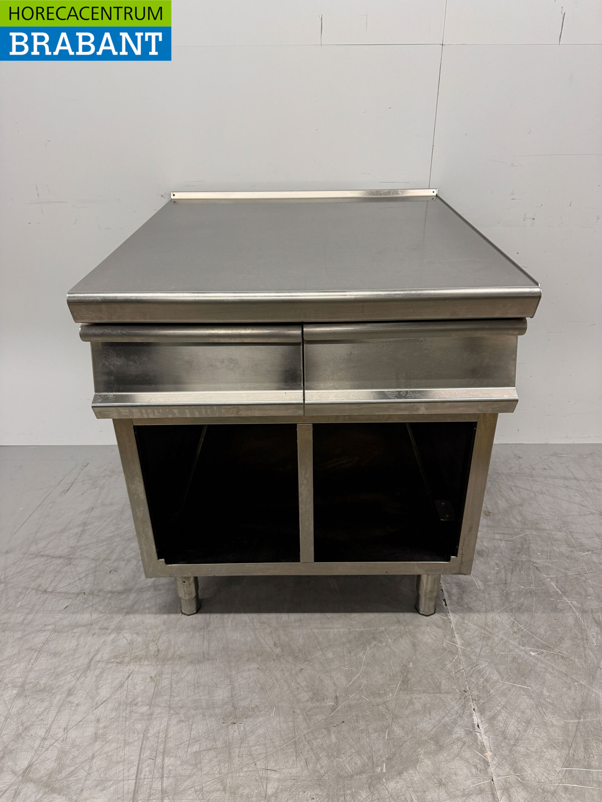 RVS Gico Werkunit Neutraal unit met 2 laden 80 cm Horeca