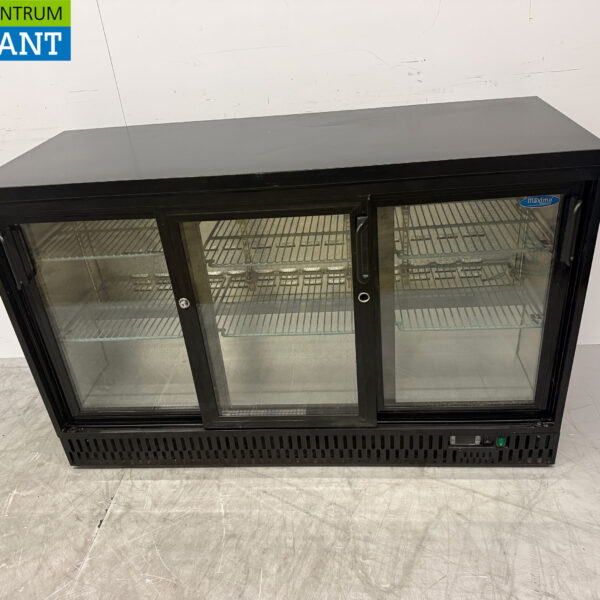 Barkoeling 3 Glazen Schuifdeuren 135 cm 230V Horeca