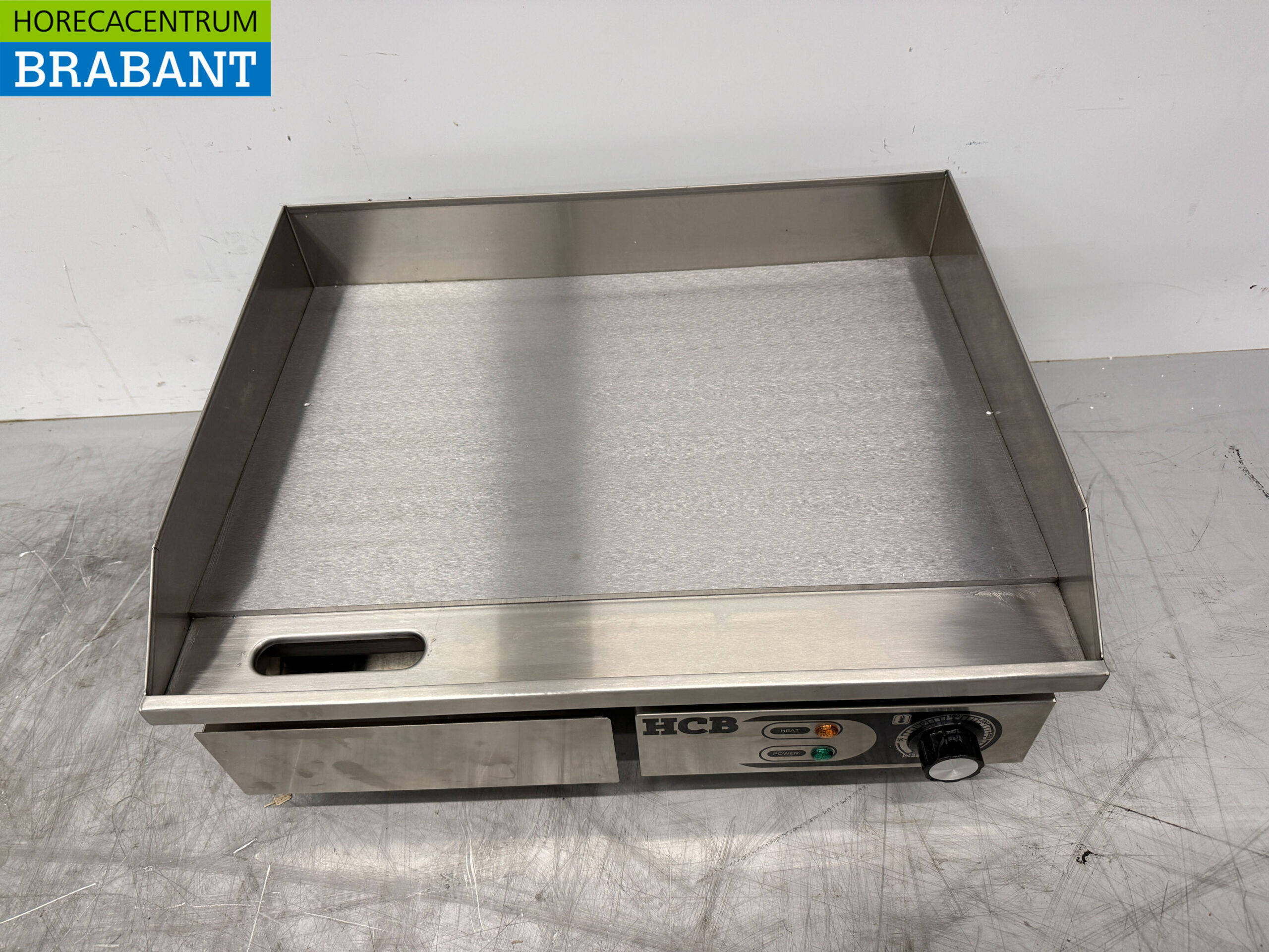 RVS Grillplaat Bakplaat Gladde plaat 55 cm 230V Horeca - Afbeelding 2