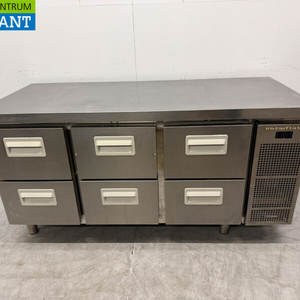 Snowflake RVS Koelwerkbank 6 laden 163,5 cm 230V Horeca