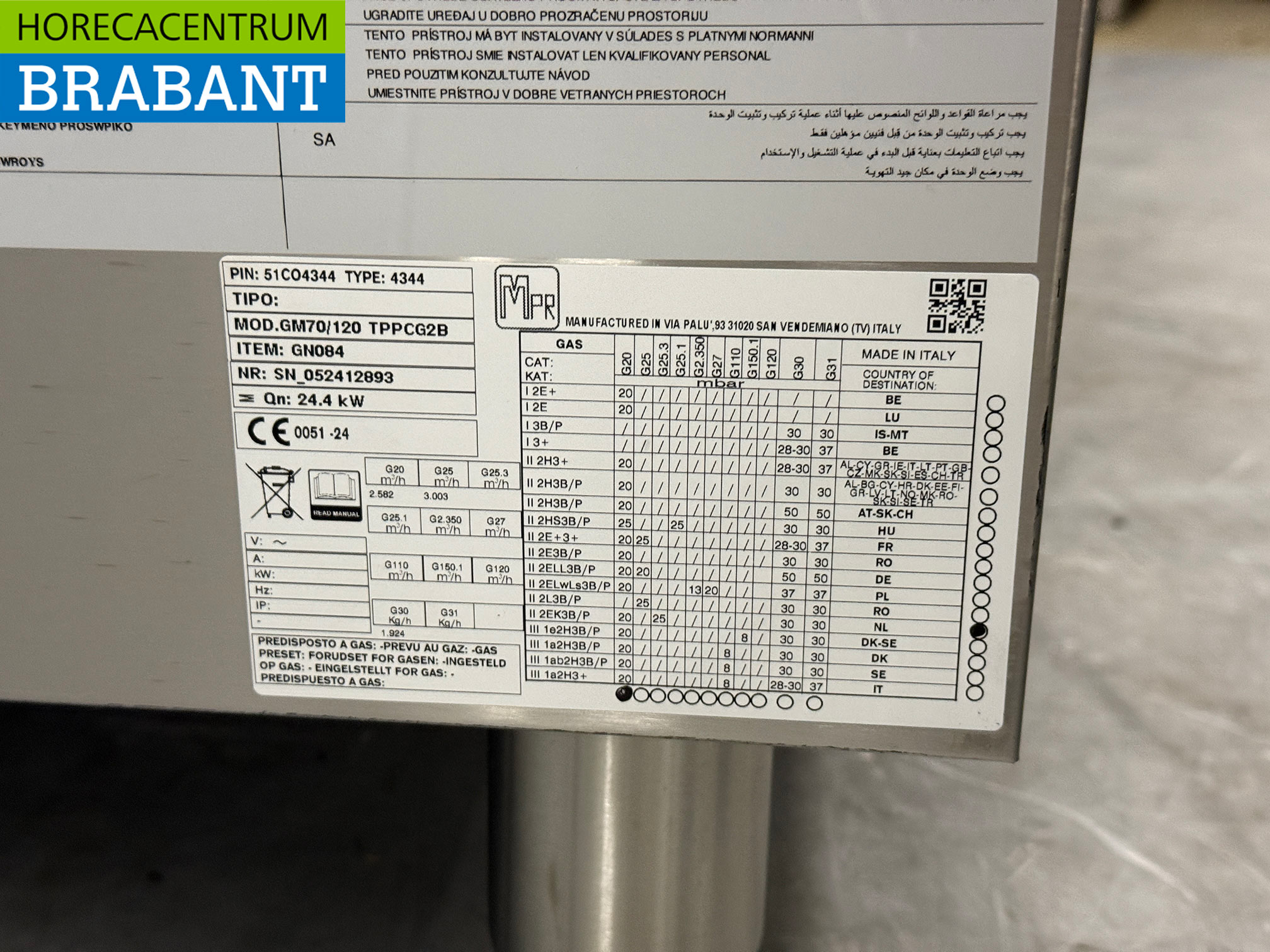 RVS Gastro-M 4 Pits Fornuis met Doorkookplaat 120 cm GAS Horeca - Afbeelding 9