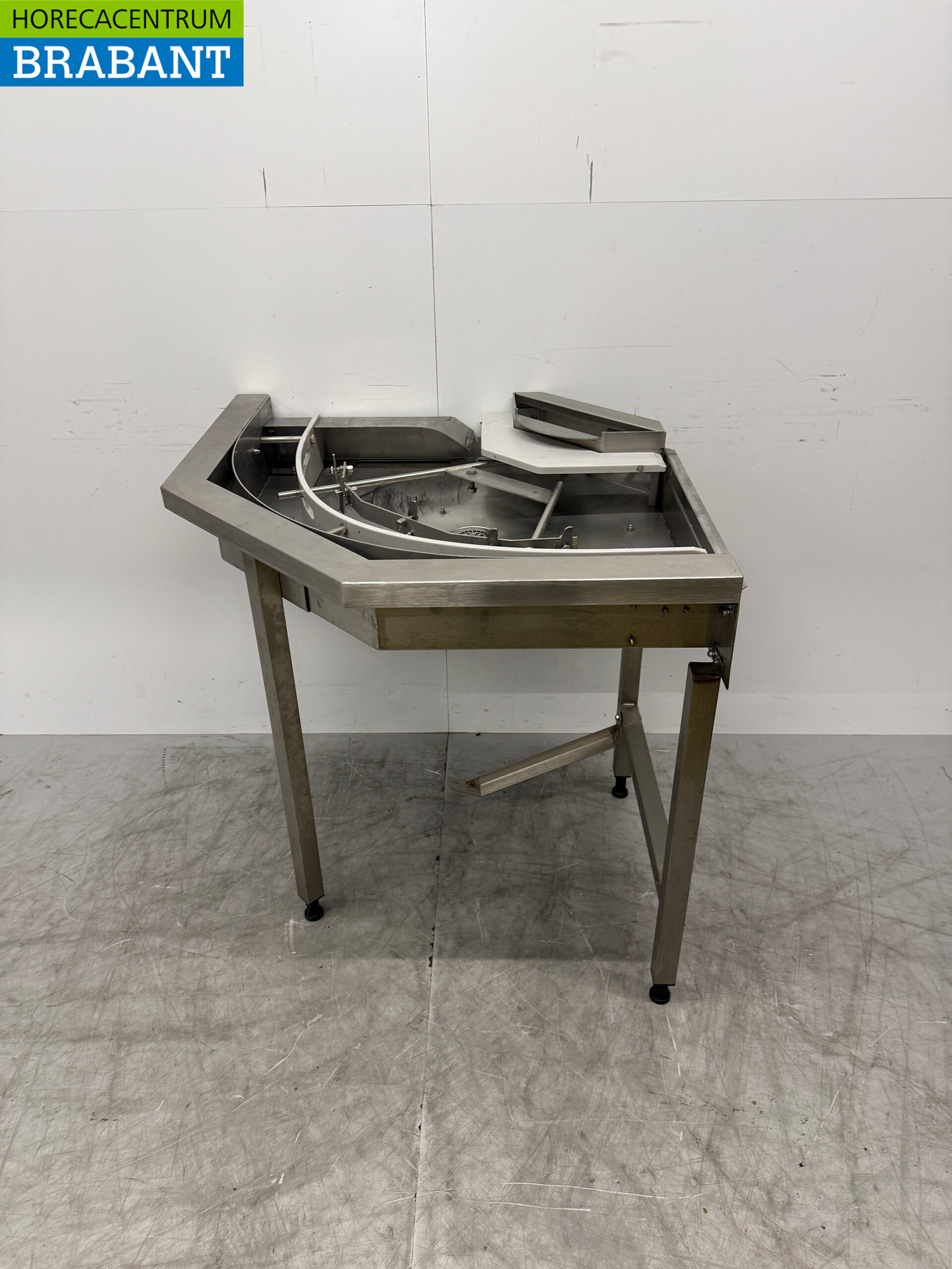 RVS Afvoertafel ten behoeve van Doorschuifvaatwasser 92,5 x 90 x 91,5 cm Horeca