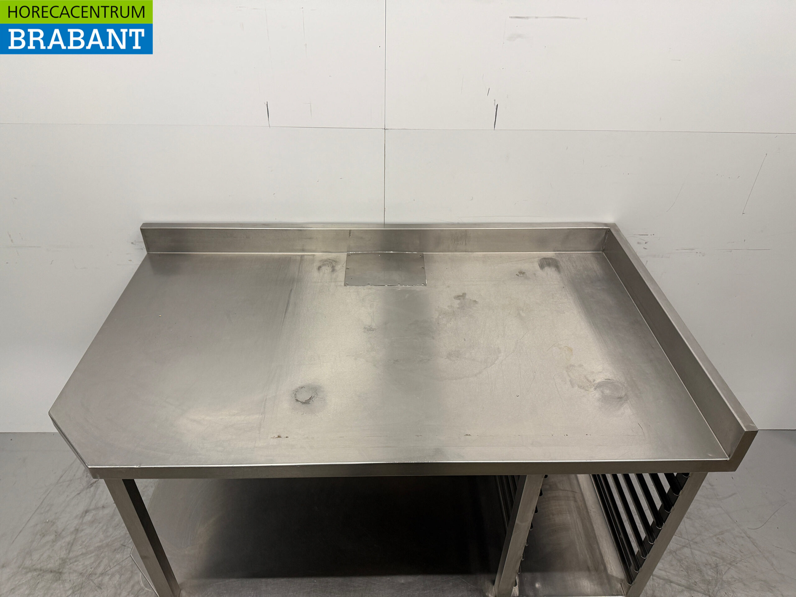 RVS Werktafel met onderschap en regaal 150 x 85 x 90 cm Horeca - Afbeelding 4