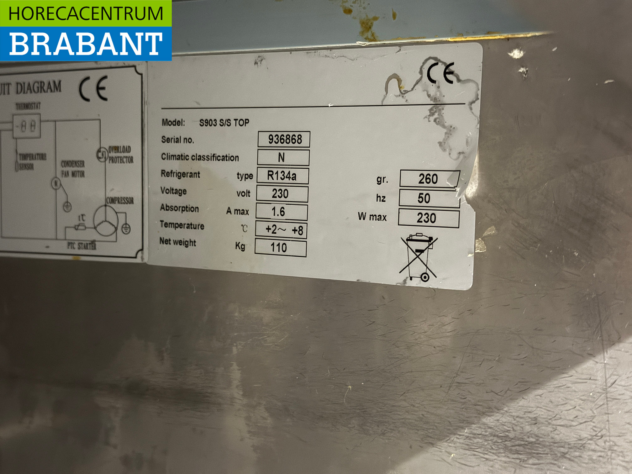 RVS Maxxfrost Koelwerkbank 3 Deuren 137 cm 230V Horeca - Afbeelding 5