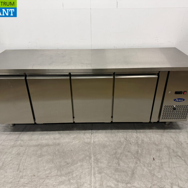 RVS Atosa Koelwerkbank 4 Deuren 223 cm 230V Horeca