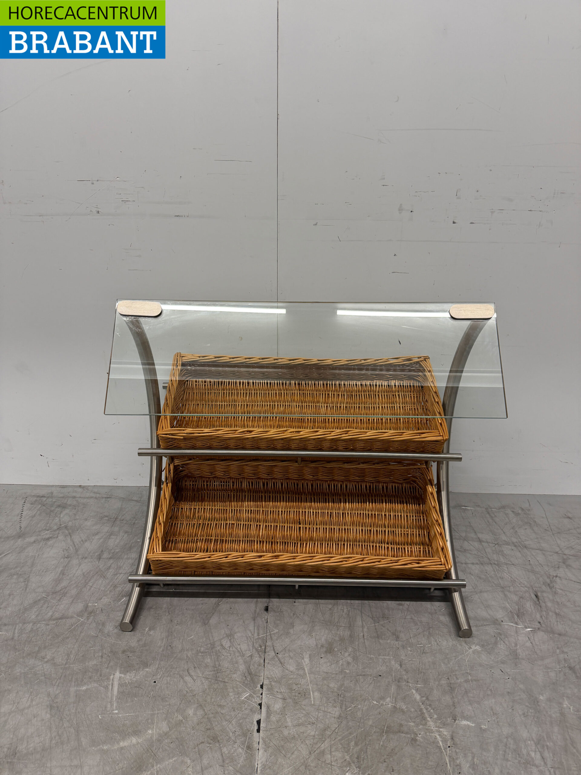 RVS Broodmand Etagere 2 Manden Buffet Horeca