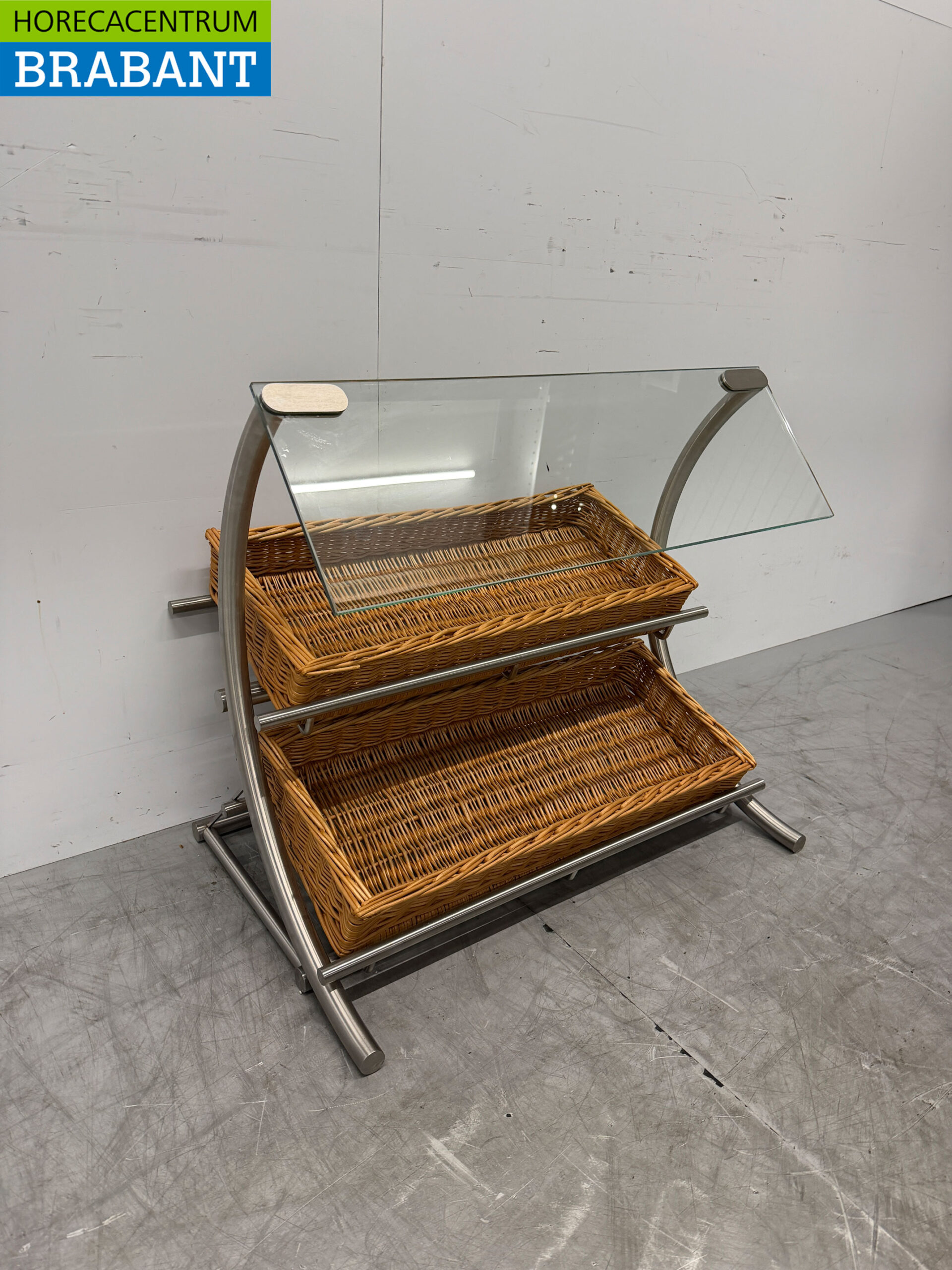 RVS Broodmand Etagere 2 Manden Buffet Horeca - Afbeelding 3