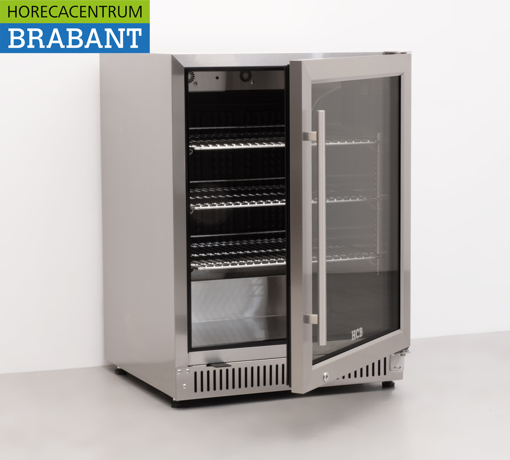 RVS Outdoor Backbar Barkoeling Glazen klapdeuren 150 liter 59,5 cm 230V Horeca - Afbeelding 4