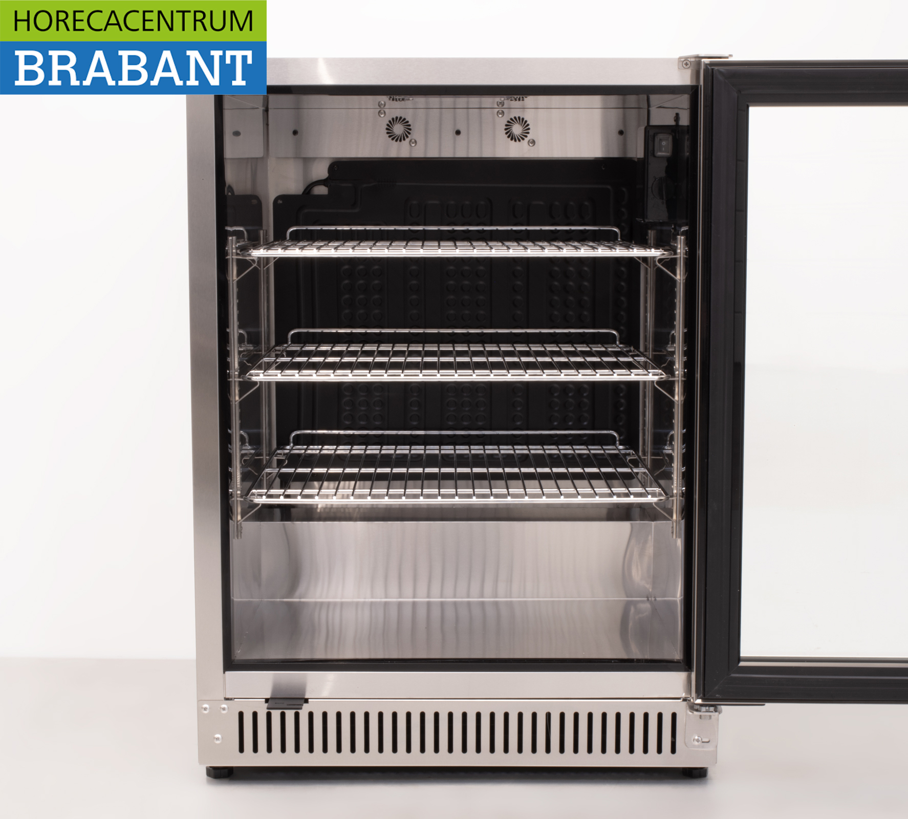 RVS Outdoor Backbar Barkoeling Glazen klapdeuren 150 liter 59,5 cm 230V Horeca - Afbeelding 5