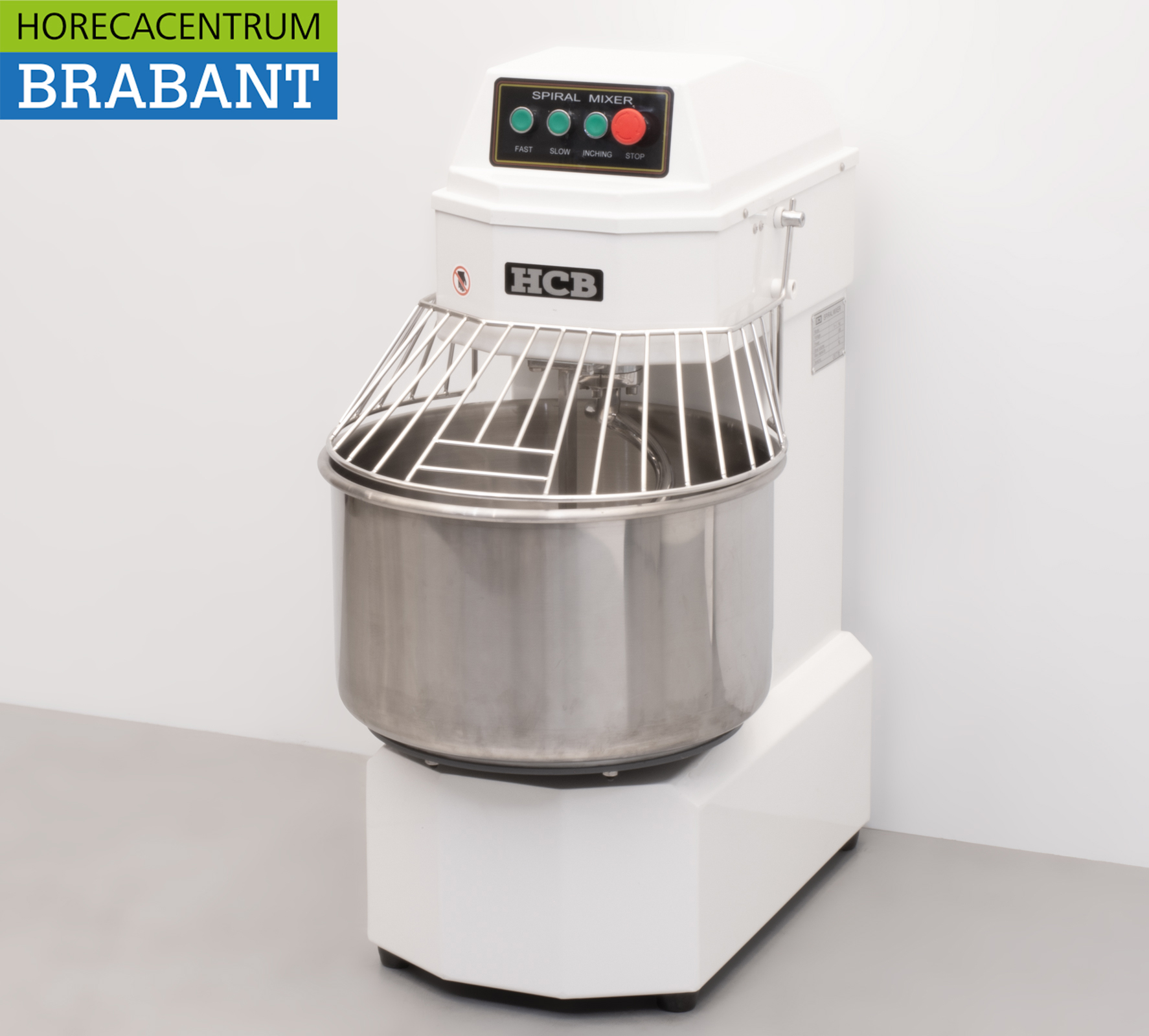 RVS HCB Spiraalkneder deegmenger deegmixer 50 liter 230V Horeca - Afbeelding 2