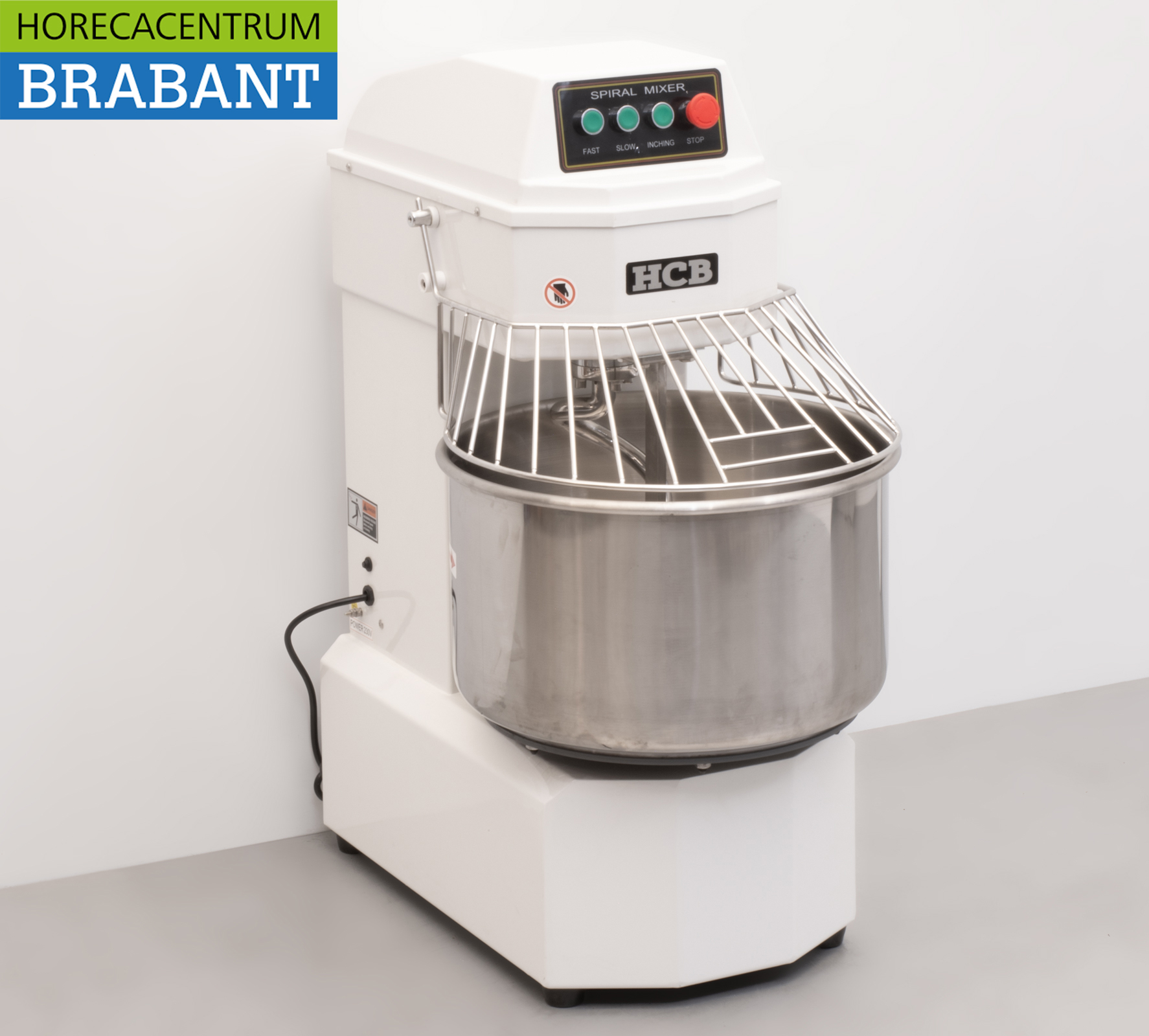 RVS HCB Spiraalkneder deegmenger deegmixer 50 liter 230V Horeca - Afbeelding 3